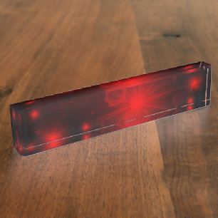 Porte-nom Pour Bureau étoiles à lumière rouge
