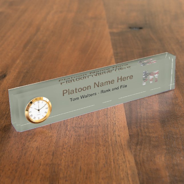 Porte-nom Pour Bureau Extraordinaire patriotique militaire unique (Taille)
