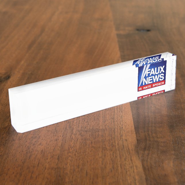 Porte-nom Pour Bureau Faux News (Taille)