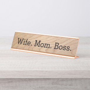 Porte-nom Pour Bureau Femme maman bosse des femmes amusantes