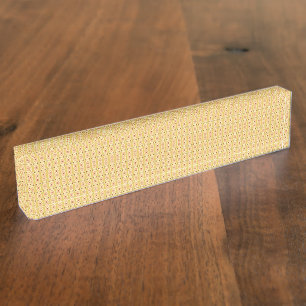 Porte-nom Pour Bureau Feuilles de papier d'emballage jaune, orange et ma