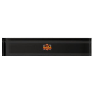 Porte-nom Pour Bureau Fireman American Flag Red Line