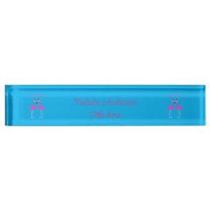 Porte-nom Pour Bureau Flamants roses Lesbiennes de Noël Flamant rose Bel