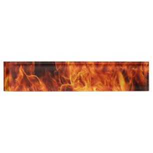Porte-nom Pour Bureau Flamme orange