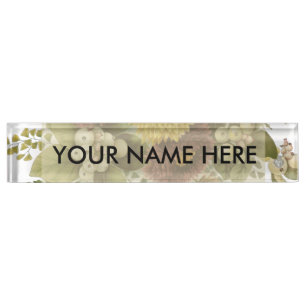 Porte-nom Pour Bureau Fleur de chrysanthème mère florale