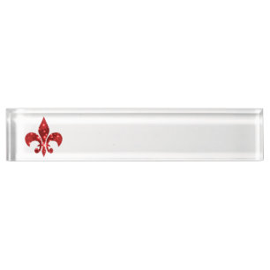 Porte-nom Pour Bureau Fleur de Lis