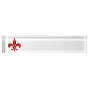 Porte-nom Pour Bureau Fleur de Lis