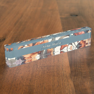 Porte-nom Pour Bureau Floral rustique vintage élégant élégant
