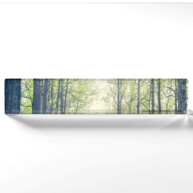Porte-nom Pour Bureau Forêt mystique (Devant)