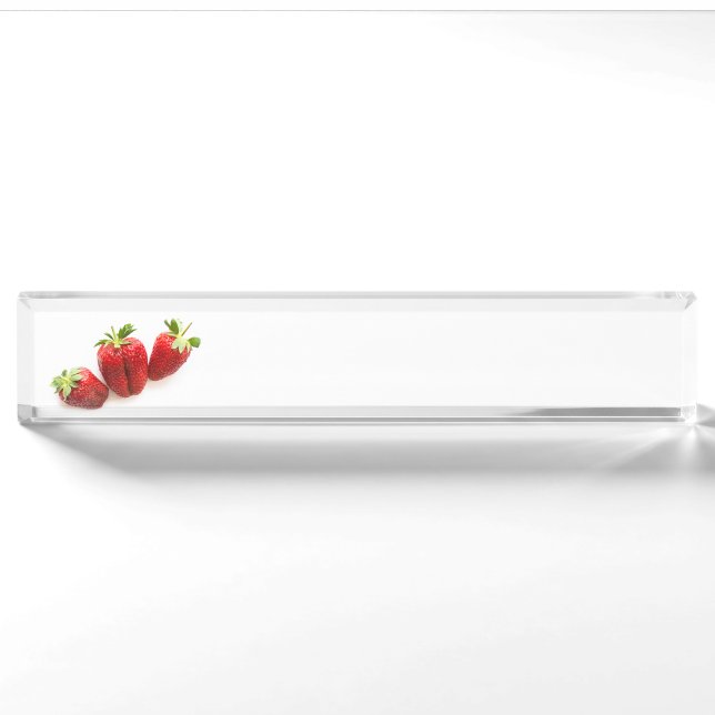 Porte-nom Pour Bureau Fraises (Devant)