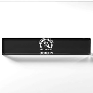 Porte-nom Pour Bureau Funny Engineer For All Women