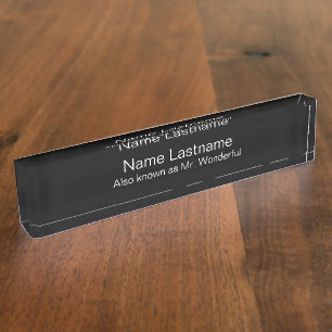 Porte-nom Pour Bureau Funny Office Executive