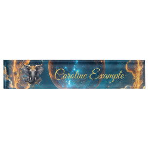 Porte-nom Pour Bureau Gardien Couronné de la Porte Céleste.