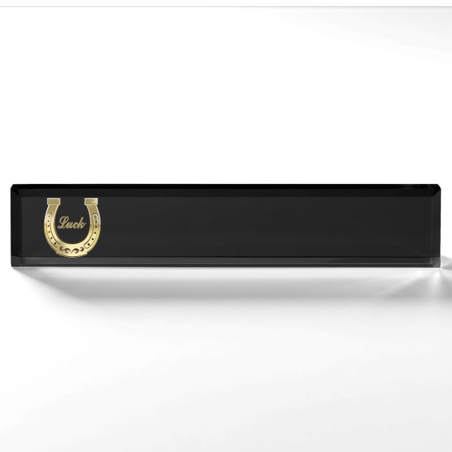 Porte-nom Pour Bureau Golden horseshoe (Devant)