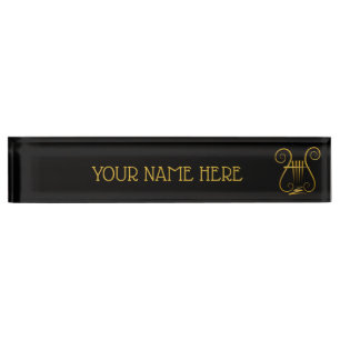 Porte-nom Pour Bureau Golden lyre