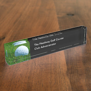 Porte-nom Pour Bureau Golf Club Professional