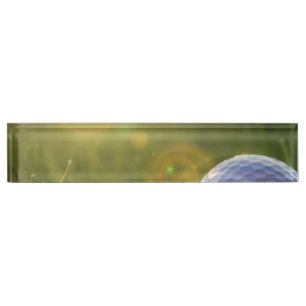 Porte-nom Pour Bureau Golf un jour ensoleillé