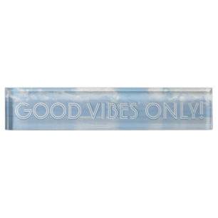 Porte-nom Pour Bureau Good Vibes ! Vibes Plage ! Panneau bureau !