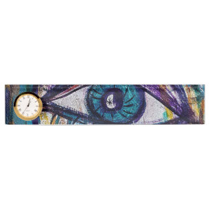 Porte-nom Pour Bureau Graffiti Art Eye