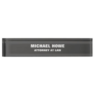 Porte-nom Pour Bureau Gris Gris Gras Lisible Professionnel tendance Mode