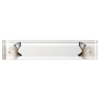 Porte-nom Pour Bureau Grondement d'ours blanc
