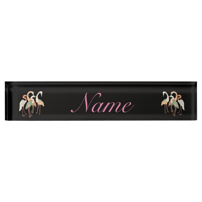Porte-nom Pour Bureau Grues japonaises Thunder_Cove  (Devant)