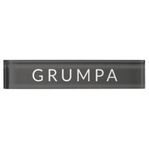 Porte-nom Pour Bureau Grumpa Funny Novelt pour Grumpy Grandpa Graphic De