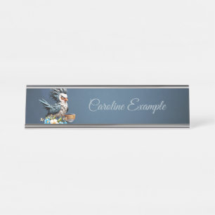 Porte-nom Pour Bureau Grumpy Bird lundi.