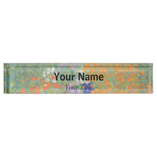 Porte-nom Pour Bureau Gustav Klimt - Jardin des fleurs