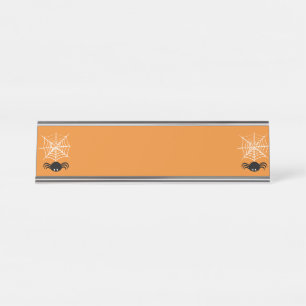 Porte-nom Pour Bureau Halloween Spider Web