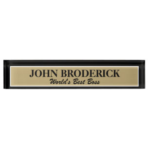 Porte-nom Pour Bureau Idée cadeau ! ! Plaque de nom du meilleur patron d