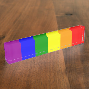 Porte-nom Pour Bureau Indicateur gay pride