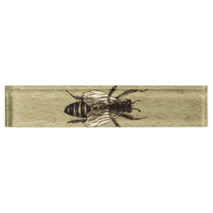 Porte-nom Pour Bureau Insecte de la faune de l'abeille Queen