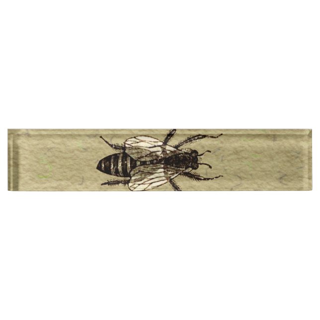 Porte-nom Pour Bureau Insecte de la faune de l'abeille Queen (Devant)