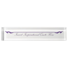 Porte-nom Pour Bureau Insérer un devis inspirant ici - violet