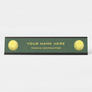 Porte-nom Pour Bureau Instructeur de tennis