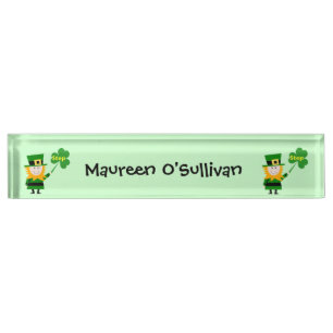 Porte-nom Pour Bureau Irlandais seulement