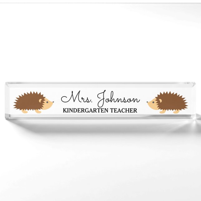 Porte-nom Pour Bureau Jardin d'enfants personnalisé enseignant de mignon (Devant)