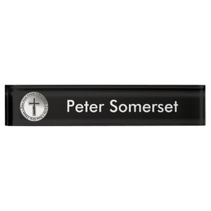 Porte-nom Pour Bureau Je crois en Jésus-Christ