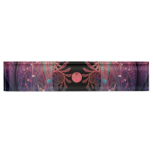 Porte-nom Pour Bureau Jonglage Abstrait Art moderne Imaginaire fractal