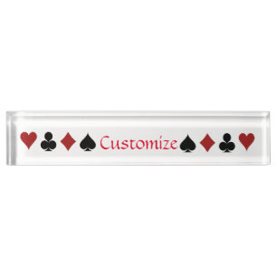 Porte-nom Pour Bureau Jouer des combinaisons de carte Thunder_Cove