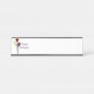 Porte-nom Pour Bureau Joyeux anniversaire