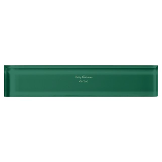 Porte-nom Pour Bureau Joyeux Noël vert plaine solo arrière - plan vacanc (Devant)