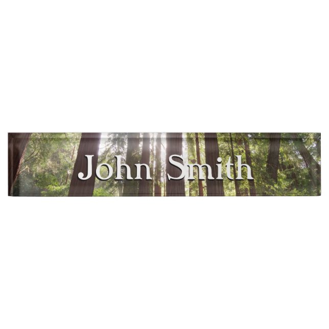 Porte-nom Pour Bureau Jusqu'aux séquoias du matin (Devant)