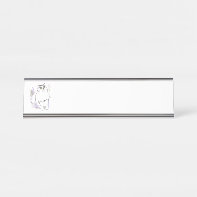 Porte-nom Pour Bureau Kitty Cat (Devant)