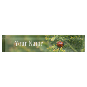Porte-nom Pour Bureau Ladybug