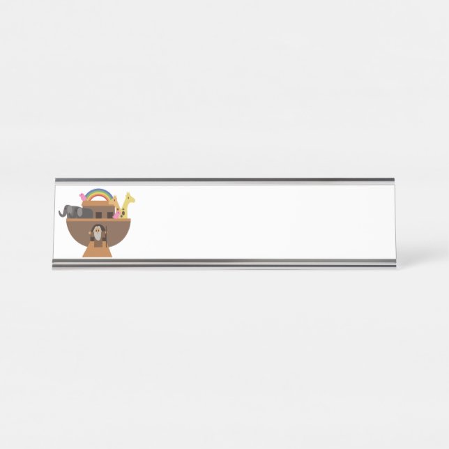 Porte-nom Pour Bureau L'arche de Noé (Devant)