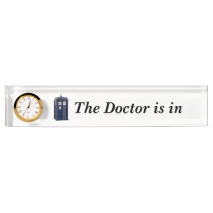 Porte-nom Pour Bureau Le docteur est dans le signe