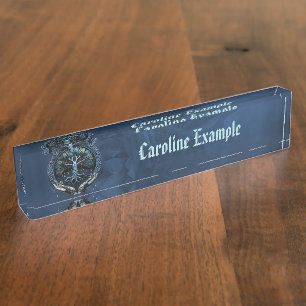 Porte-nom Pour Bureau Le mystique arbre de vie celtique