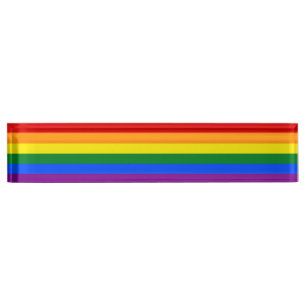 Porte-nom Pour Bureau Les couleurs de l'arc-en-ciel
